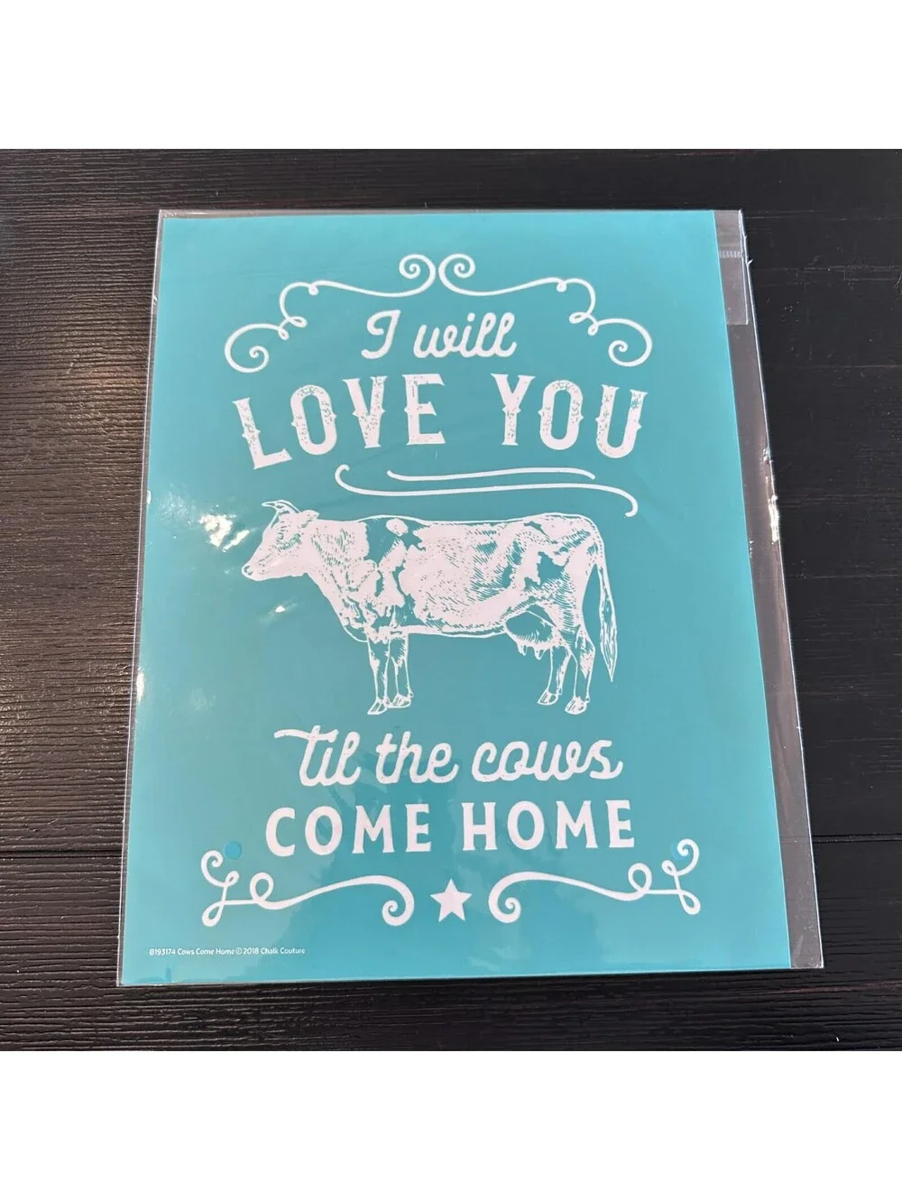 Chalk Couture Cows Come Home Chalk Transfer B193174 Farmhouse Cow 2018 New